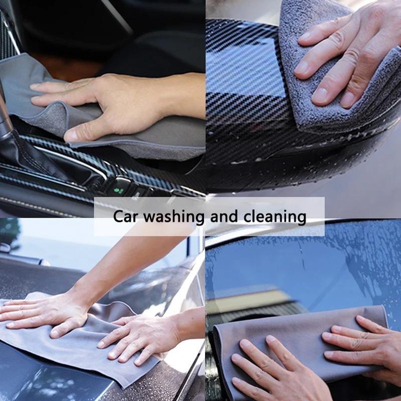 cxbkdv1 Car Wash Cleaning Drying Towels Cloth For Mitsubishi Lancer EX 10 Outlander 3 Asx L200 Auto Logo Microfiber Towel Accessories