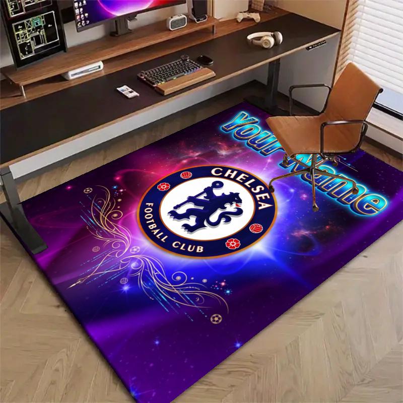 Custom C-Chelsea Mat Personalized Name, Polyester Washable Indoor Entryway Rug, Gift for Christmas, Easter, Thanksgiving Day