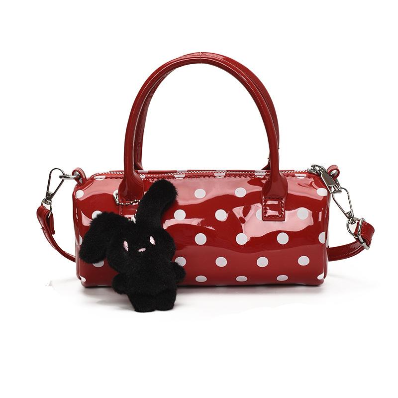 Новая модная персонализированная контрастная сумка-багет в горошек, женская повседневная универсальная сумка-мессенджер для поездок на работу