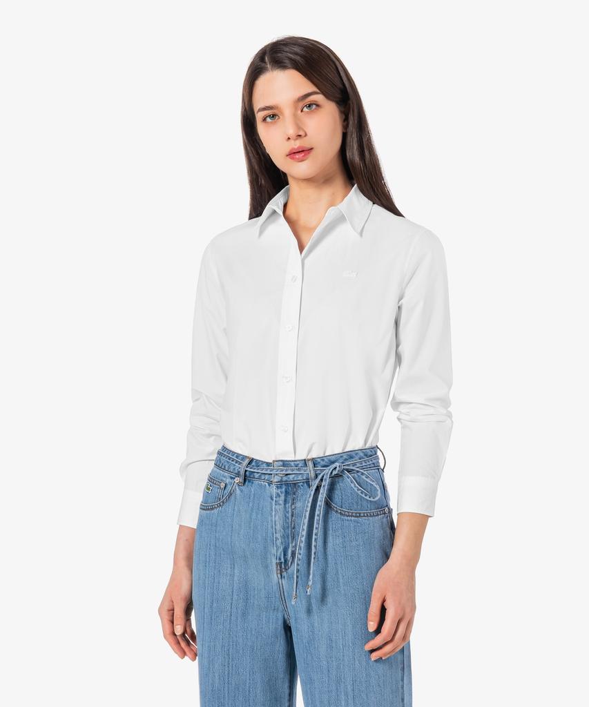 LACOSTE Women'S Poplin Solid Shirt Cf694E-56G 001
