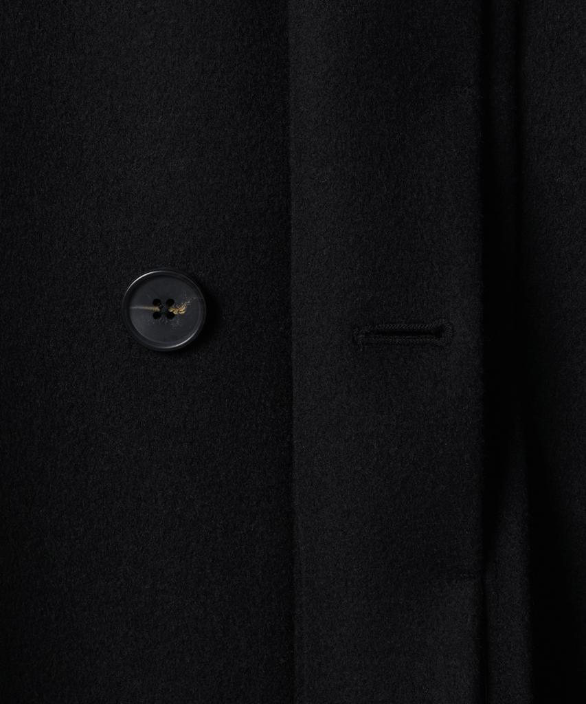 Musinsa Standard Cashmere Blend Over-Shoulder Balmacaan Coat [Black]