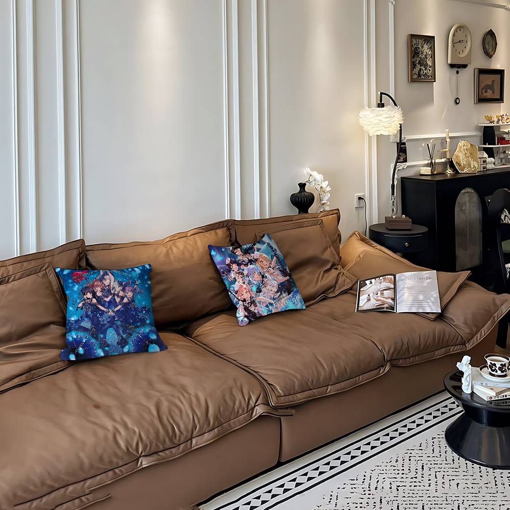 Cute B-Bang D-Dream Personalized Picture Text Home Decorative Pillows Household Gifts 45x45cm