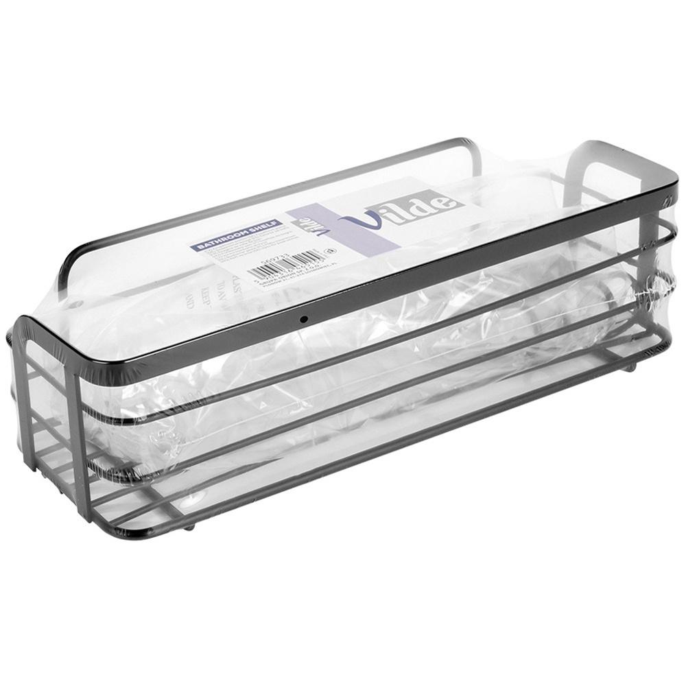 Matte Black Adhesive Shower Caddy Shelf 29.5x10.5x8cm