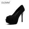 2019 Туфли на платформе женские туфли с открытым носком 12 см на высоком каблуке сексуальные туфли телесного цвета женские туфли на высоком каблуке модные свадебные туфли 35-40