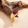 IngeSight.Z Vintage Elegant Open Metal Rings for Women Trendy Gold Color Resin Inlay Finger Rings Femme Charm Jewelry Accessory