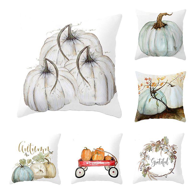 Classic Watercolor Pumpkin Cushion Cover Pillow Case For Timeless Halloween And Thanksgiving Decor
