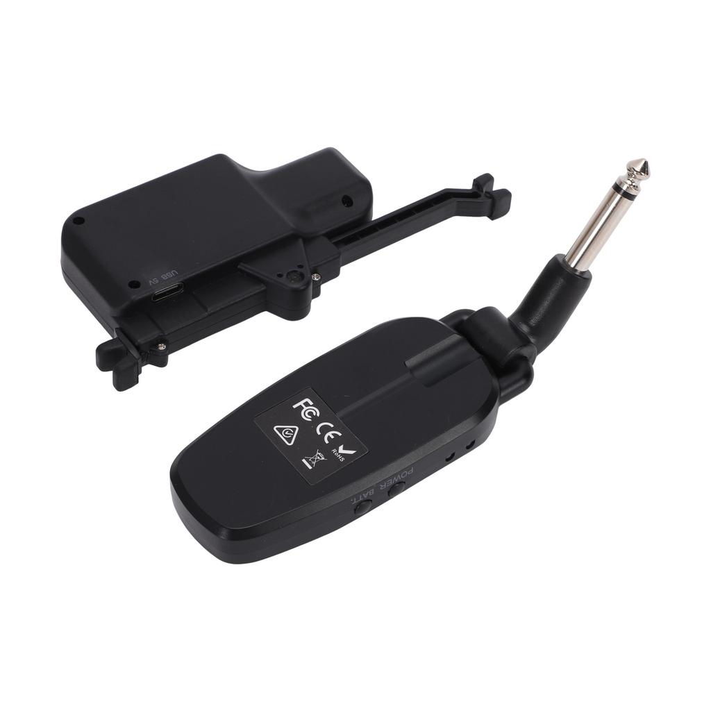 UHF Wireless Guitar Pickup System No drill Installation Rechargeable 50m 164ft Range Low Latency for Acoustic Classical