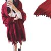 Travel Photo Style, Zhang Xinyuan Retro Chinese Red Versatile Imitation Cashmere Scarf Shawl