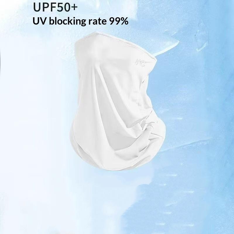Summer Ice Silk Face Cap with Neck UV Protection Lightweight Sunblock Outdoor Sports Face Mask