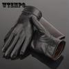 Leather Gloves Winter Thick Windproof Riding Gloves Men Plus Cashmere Sheepskin Gloves M-XL