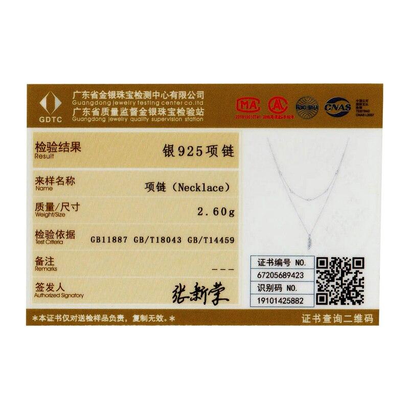 BAMOER 925 пробы посеребренное платиновое блестящее ожерелье с подвеской в виде колосьев пшеницы для женщин, цепочки и ожерелья