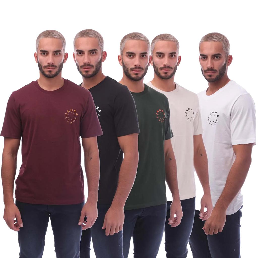 Jack And Jones Mens Warrior L T-Shirt (Pack of 5)