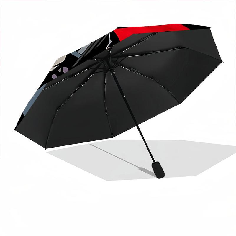1pc Sasuke Uchiha Naruto Automatic Folding Umbrella with 8 Bones, 3-Fold Compact Umbrella, Compact Design On-the-Go Essential, casual outdoo