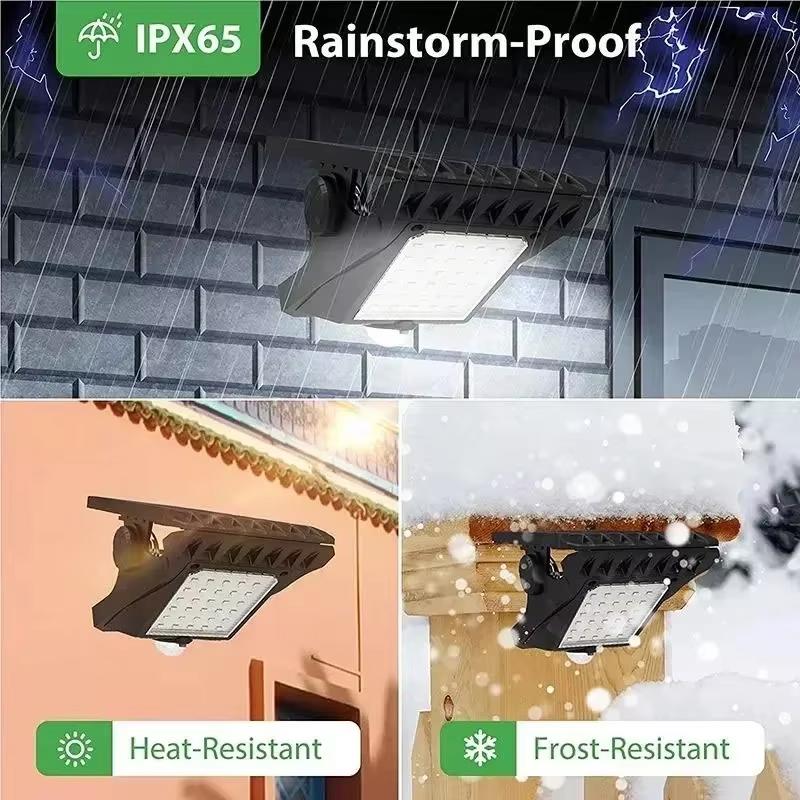 2Pack 90LEDs Solar Lights Outdoor Clip-on Motion Sensor Lights 3 Mode IP65 Waterproof Security Light For Fence Deck Wall Garage Patio