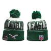Knitted Beanie Hat Men Women Winter Warm Adjustable Sports Fan Cap With Embroidered Letters