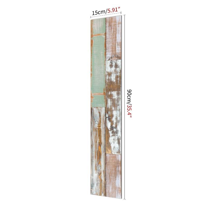 3D Самоклеящаяся толстая наклейка на пол с текстурой дерева Обои Наклейка на стену Водонепроницаемая Гостиная Туалет Кухня Домашний декор 15x90см