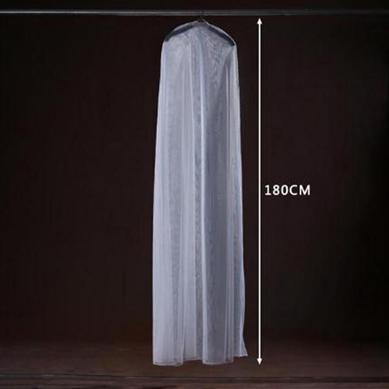 Длинный 160/180/200см Прозрачный Мягкий Тюль Чехол от Пыли для Домашней Одежды Свадебного Платья Одежды Свадебного Платья Защитник Сетчатая Пряжа