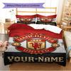 Name Custom Manchester United Pattern Bedding Set Quilt Cover Pillowcase Home Decor Gift (1 * duvet cover + 2 * pillowcase, without core)