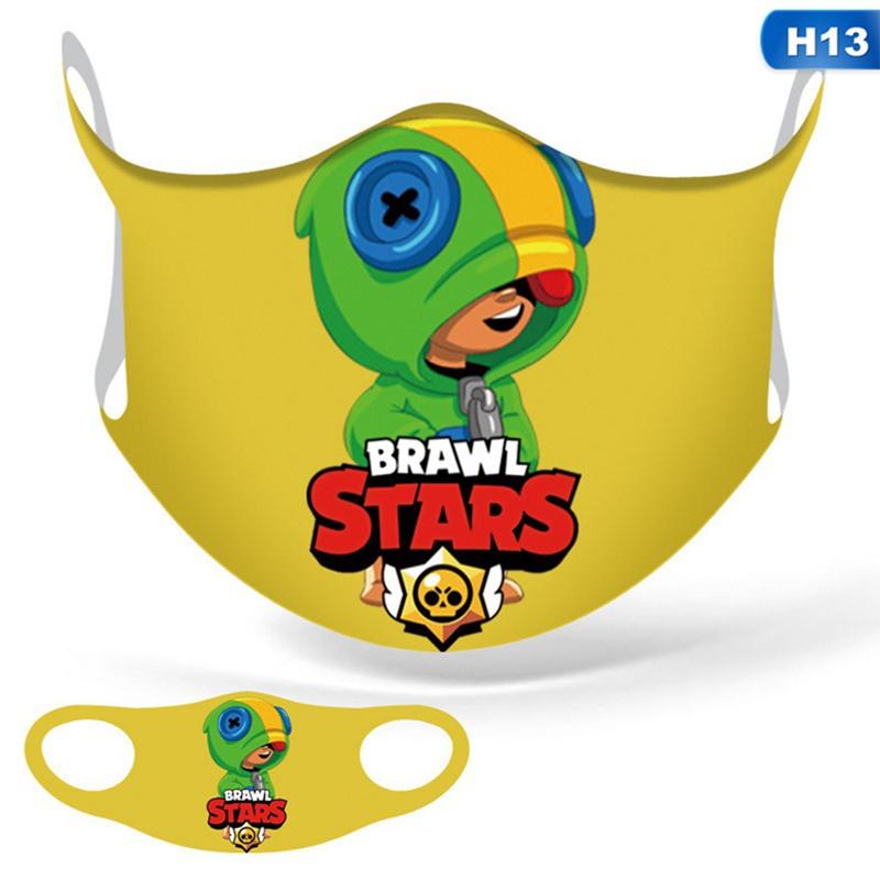 Игры Brawl Stars Leon 3D печать унисекс Пылезащитная маска модные ветрозащитные уличные забавные маски для рта