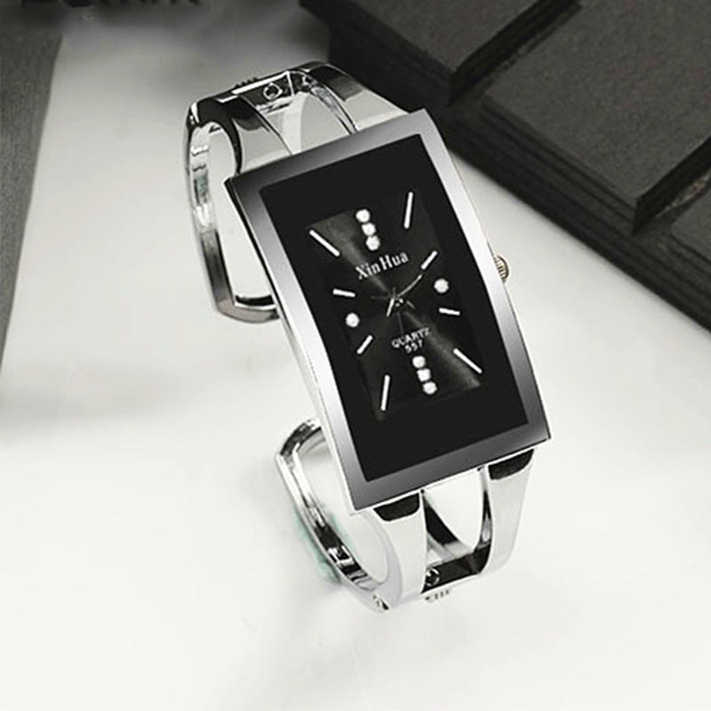 Ladies Bracelet Watch Rectangular Dial Quartz Watch Crystal Fashion Brand Xinhua Watch