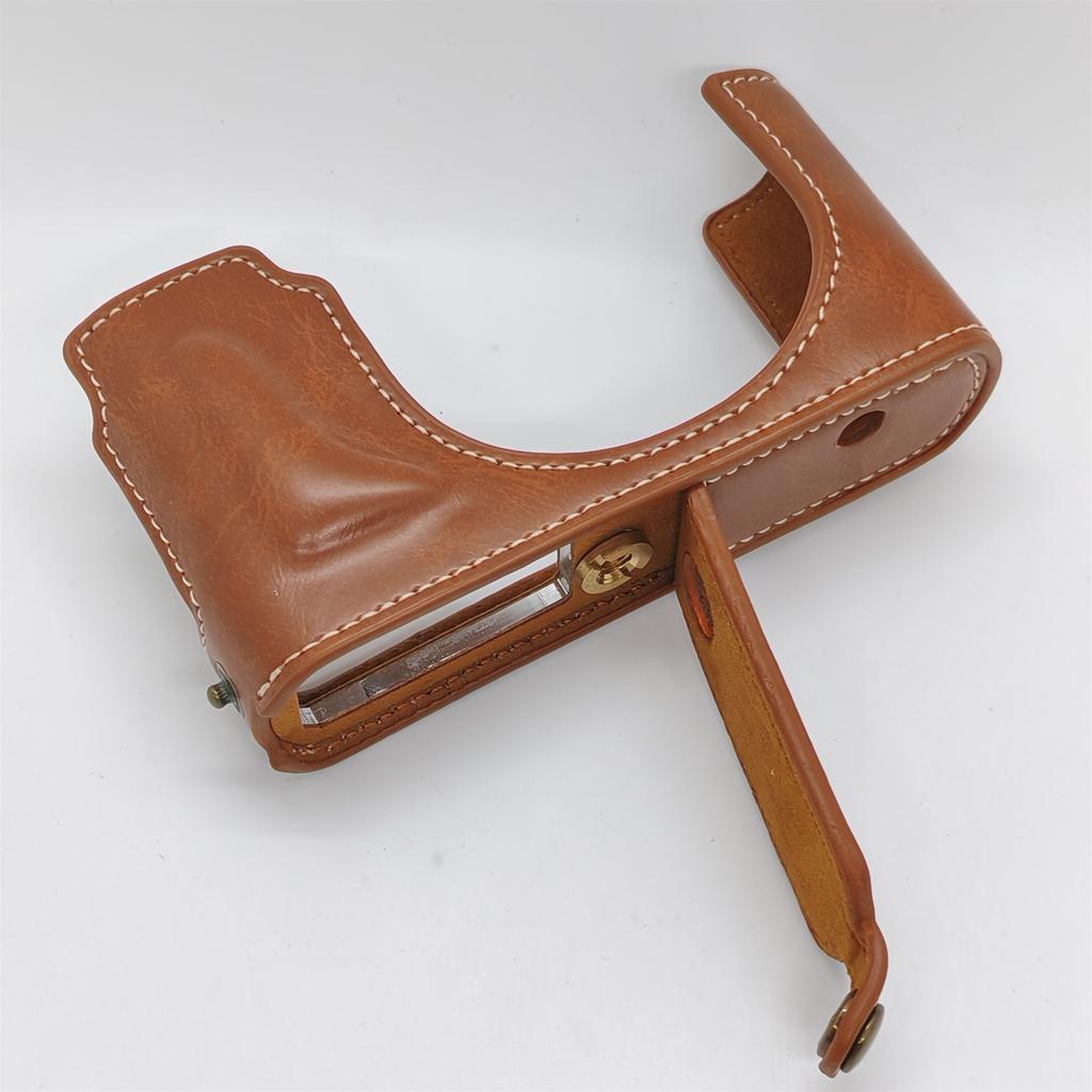 Чехол из ПУ-кожи для камеры Leica D-Lux 8/7/(Тип 109) Дизайн с открывающейся батареей, чехол-полуобложка с ремешком для руки