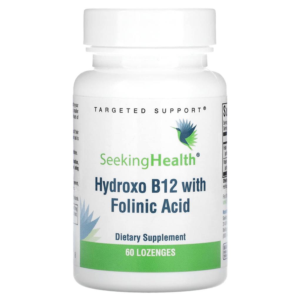 Seeking Health, Hydroxo B12, с фолиевой кислотой, 60 леденцов