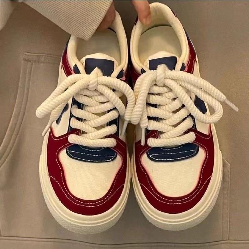 Женская парусиновая обувь, новые весенне-осенние туфли на плоской платформе, маффин, женская обувь, повседневные кроссовки, женские студенческие кроссовки