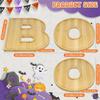 Поднос на Хэллоуин Boo Поднос для сыра Сервировочная доска для вечеринки Деревянное блюдо Принадлежности для вечеринки Для праздничного декора Осенняя еда Стол В помещении