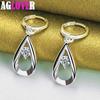 925 Sterling Silver AAA Zircon Water Drop/Rain Drop Earrings Jewelry