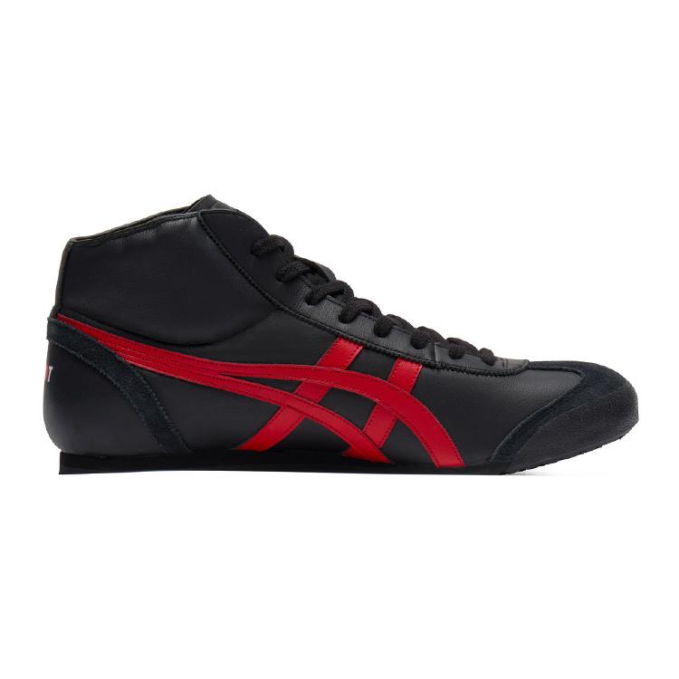 ONITSUKA TIGER Мексика Средний Бегун Покрытие Средний Верх Повседневная Обувь Унисекс Черные Красные Кроссовки 1183B577-001