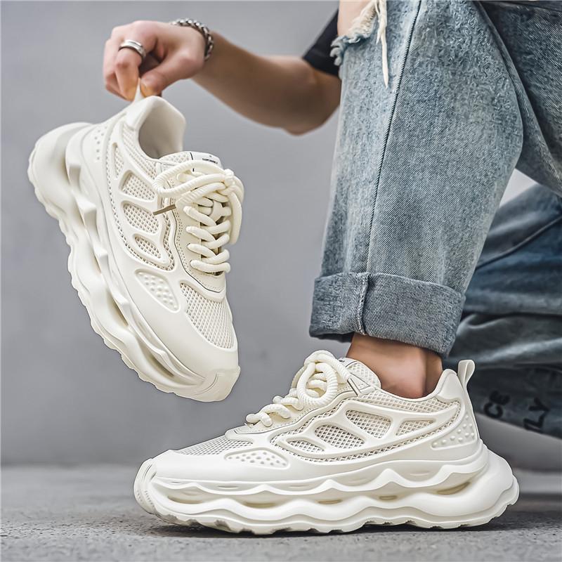 Модная мужская обувь 2024 года, лето, новая модная сетчатая толстая подошва, удобная, легкая, роскошная, высококачественная, повседневная, универсальная спортивная обувь