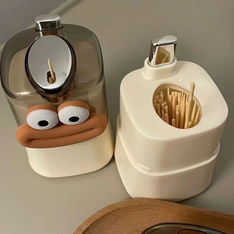 Креативный автоматический диспенсер для зубочисток, пластиковый футляр для зубочисток, коробка, декоративный держатель для зубочисток, нажимная коробка для хранения зубочисток