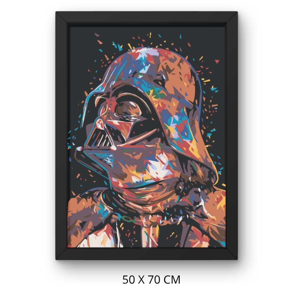 Obraz Do Malowania Po Numerach Z Ramą Abstrakcyjny Darth Vader 50X70 Cm
