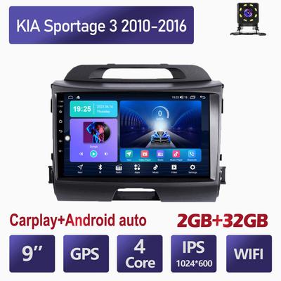 9-дюймовый автомобильный радиоприемник на базе Android Carplay для KIA Sportage 3 2010-2016, мультимедийный видеоплеер, GPS-навигация, WIFI, 2 + 32 ГБ