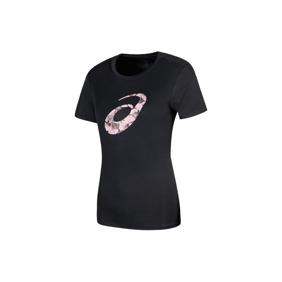 Asics Round Neck Pullover Thin Short Sleeve T-Shirt Women Tops Black 2012C724-001