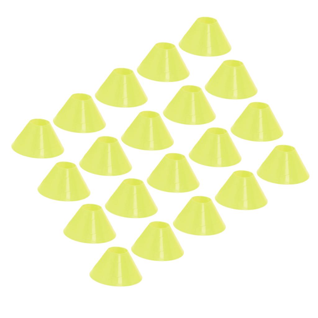 20PCS Football Training Markers Multifunction PE Soccer Training Disc Cone Set for Kids Novice