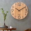 Fashionable Nordic Simple Wooden Wall Clock, Living Room Round Wooden Clock, Fiber Board, Creative Clock
