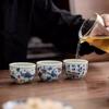 Керамическая чайная чашка ручной работы в китайском стиле, изысканная чашка для чая из белого фарфора, традиционная мастерская чашка, бытовая посуда для напитков, чайные аксессуары