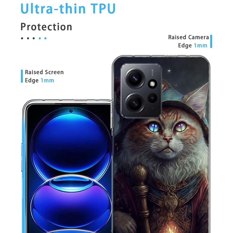 Halloween Magic Cat Phone Case For Redmi Note 14 15 Pro 5G 13 12 Pro Plus 11 11T 11E 11S 10 Pro 10S 9 9S Cover Cell Clear TPU Ca