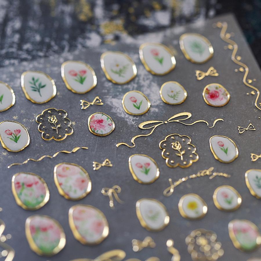 Наклейки для ногтей Craft Ferrite Tulip Jelly M-708: Серия Pro Тисненый Нейл-арт с Горячим Тиснением