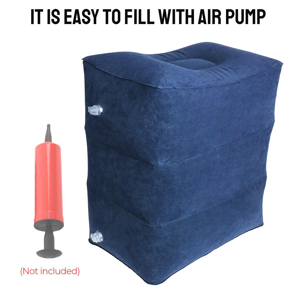 Footrest Pillow Travel Foot Rest Pillows Foot Pad PVC On Airplane Car Bus Inflatable Adjustable High 3 Layers