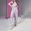 adidas Женская футболка с втачным рукавом Серебристо-фиолетовая JI9794