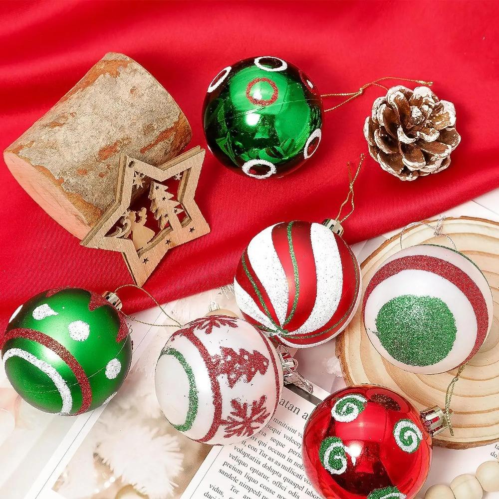30Pcs/box Electroplated Painted Christmas Balls 6cm Christmas Tree Ornaments Ball  Christmas Party