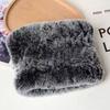 Multicolour Rex Rabbit Fur Scarf Elastic Fur Collar Neck Creative Rabbit Fur Scarf  Gift