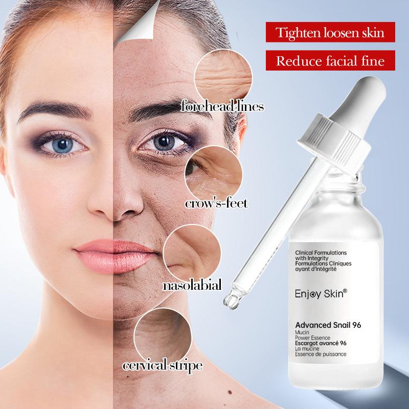 Улиточная эссенция Осветляющая двойная эссенция для лица Подтягивающая Отбеливающая Увлажняющая Восстанавливающая Улучшающая Темно-желтый