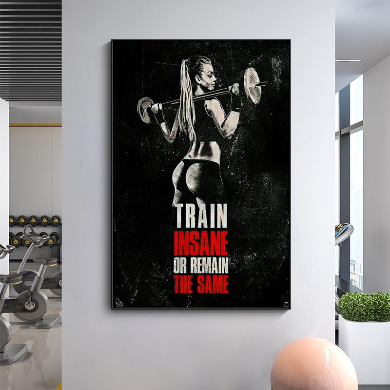 Мотивирующие вдохновляющие цитаты бодибилдинг фитнес настенное искусство холст картины постеры картины для спортзала фитнес офиса домашний декор