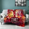 Hazbin Hotel Print Flannel Blanket High Quality Warm Comfortable Cover for All Seasons Perfect for Gifts Home Decor