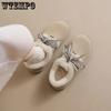Cotton Large Size Solid Color Soft Sole Bow Shoes Women Casual Autumn Winter Warm Plush Slip-ons Shoes