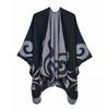 Shawl Women's Autumn and Winter Warmth Imitation Cashmere Cape Scarf Split Fork Fashion Travel Photo Shawl