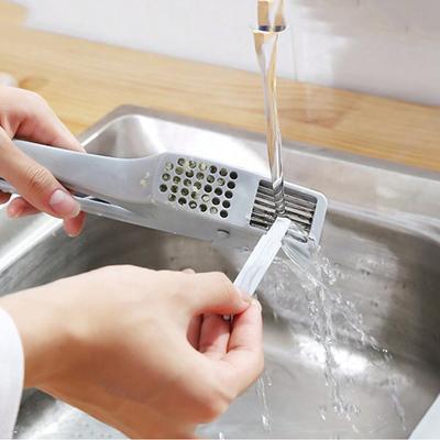 1 шт. - Пластиковая пресс-форма для чеснока 2-в-1 и слайсер, ручная измельчитель и дробилка для чеснока, кухонный гаджет, не требует электричества